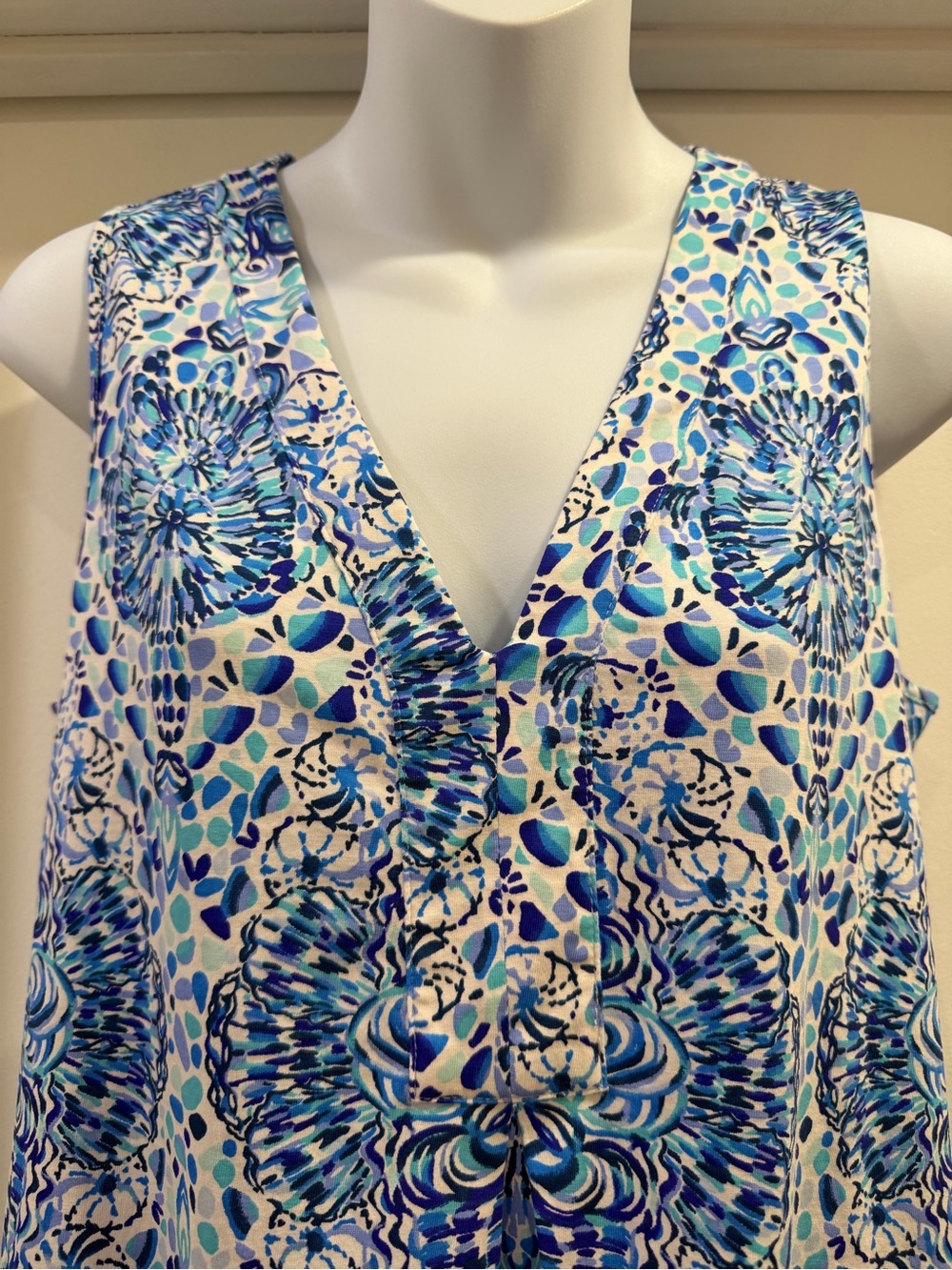 Lilly Pulitzer Amina Cotton  Swing Dress Call My Shell Size Small - Picture 3 of 14